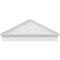 Ekena Millwork Peaked Cap Sunburst Architectural PVC Combination Pediment, 44"W x 17-7/8"H x 2-3/4"P (Pitch 6/12) PEDPC044X180PKC01 - alternate 5